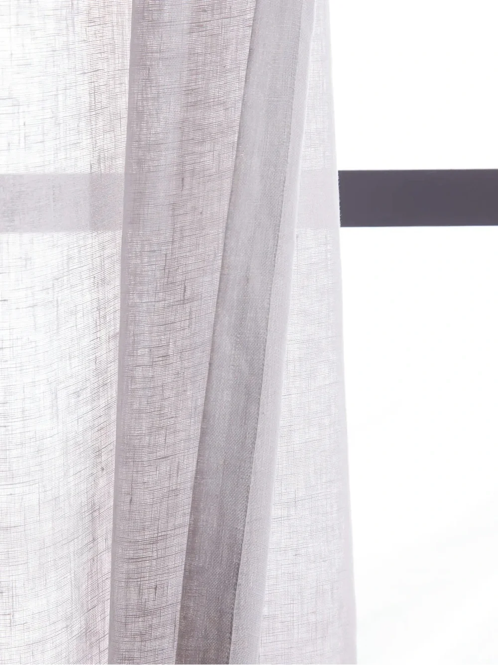 QUINCE Set Of 4 48x84 European Linen Sheer Curtains Cloud 9237